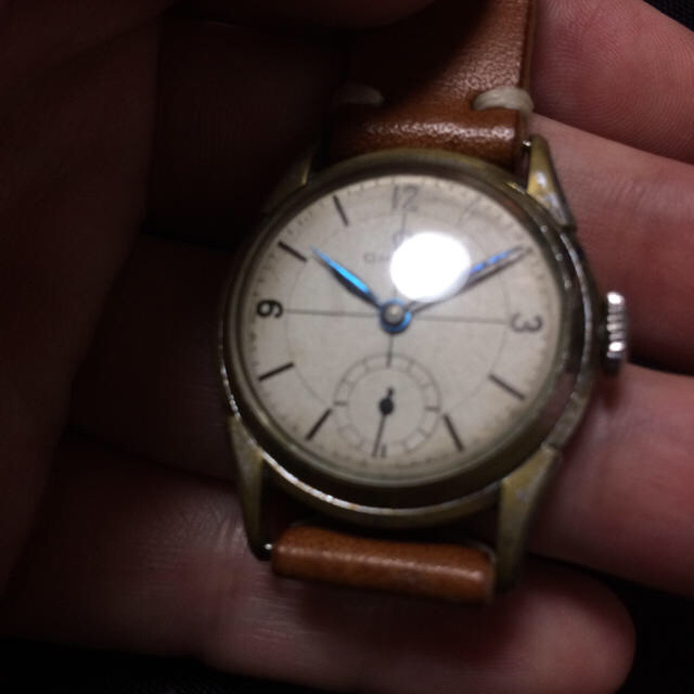 OMEGA(オメガ)の1930年代アンティークオメガ☆ブルースチール&スモセコ手巻時計メンズ メンズの時計(腕時計(アナログ))の商品写真