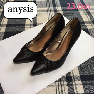 エニィスィス(anySiS)の【週末値下げ】anysis パンプス ブラック Sサイズ【美品】送料込み(ハイヒール/パンプス)