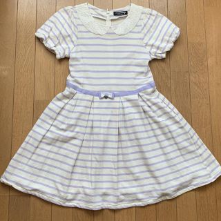 ポンポネット(pom ponette)のpom ponette パフスリーブワンピース M 150(ワンピース)