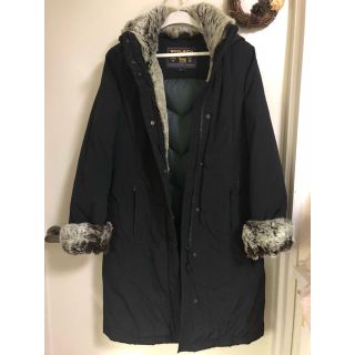 ウールリッチ(WOOLRICH)のウールリッチWOOLRICHロングダウン  黒  ラビットファー(ダウンコート)