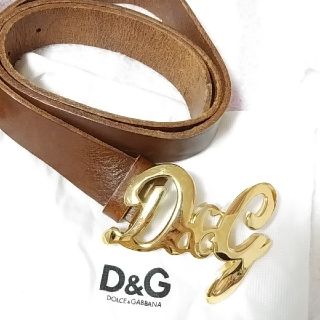 ディーアンドジー(D&G)の【中古】D&Gドルガバロゴレザーベルト(ベルト)