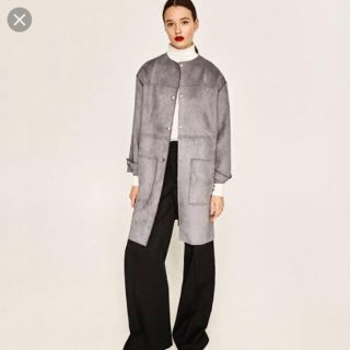 ザラ(ZARA)のZARA フェイクスウェードコート ＊美品 完売(ロングコート)