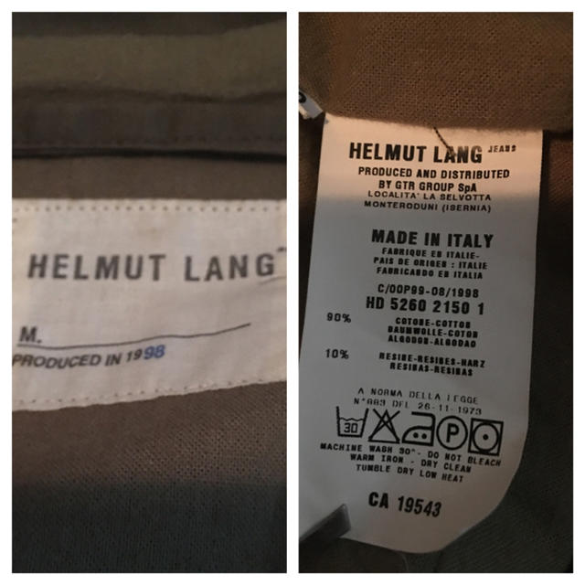 HELMUT LANG(ヘルムートラング)の希少初期98年製 HELMUT LANG ヘルムートラング ミリタリージャケット メンズのジャケット/アウター(ミリタリージャケット)の商品写真