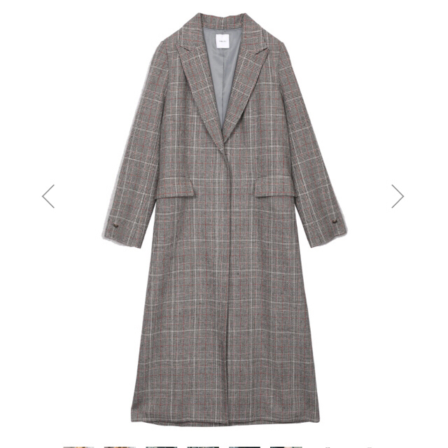 FUR LINE GLEN CHECK COAT