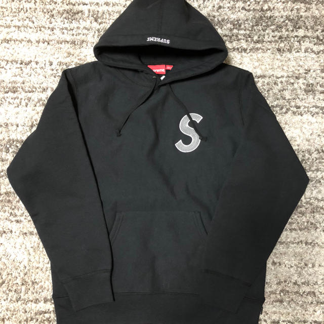 Supreme(シュプリーム)のL 黒 supreme S logo hooded sweatshirt 新品 メンズのトップス(パーカー)の商品写真