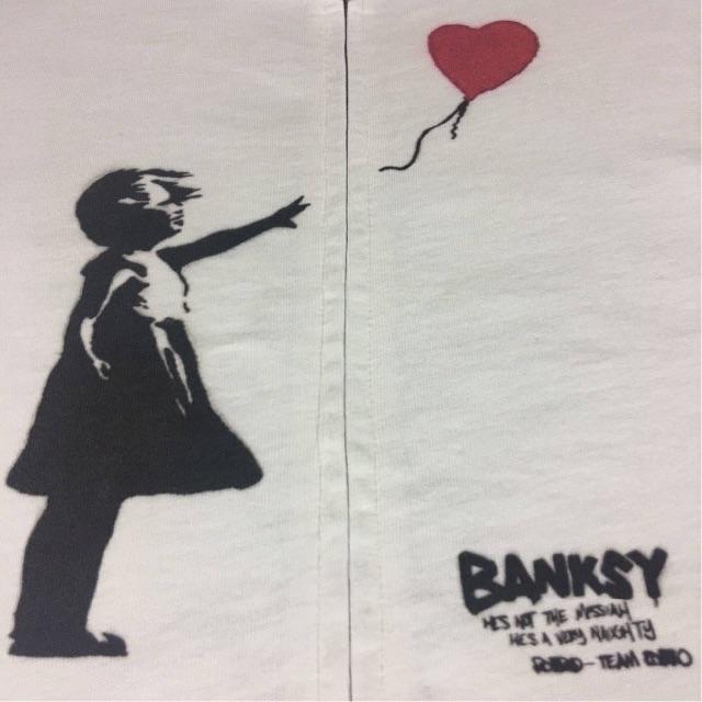 新品 BANKSY バンクシー 風船と少女 ハート バルーン ジップアップ