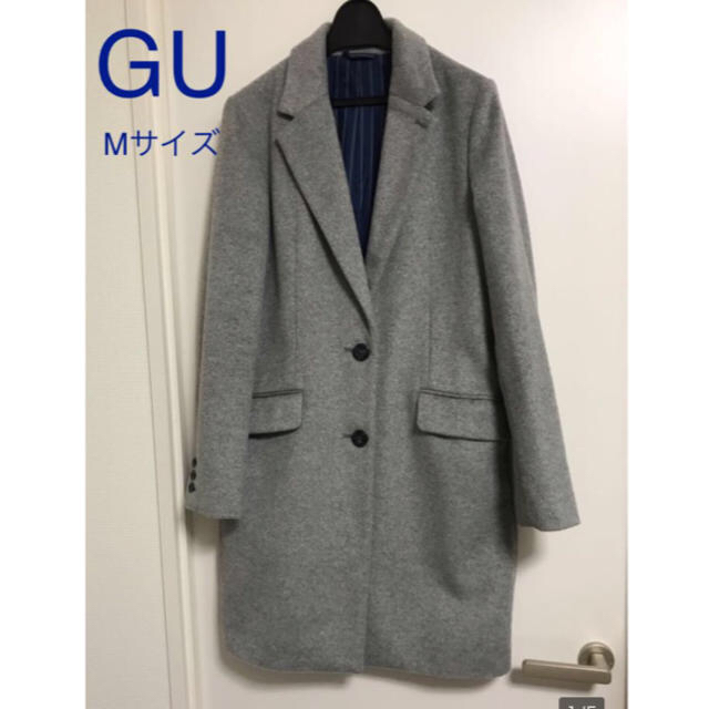 GU(ジーユー)のGU ウールブレンドチェスターコート  グレー M レディースのジャケット/アウター(チェスターコート)の商品写真