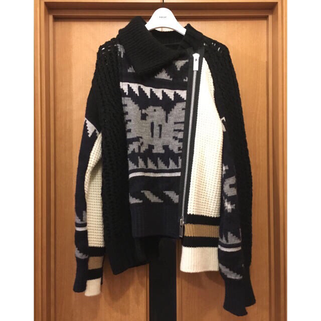 sacai(サカイ)の今季 sacai ニット ライダーズ型 レディースのトップス(ニット/セーター)の商品写真