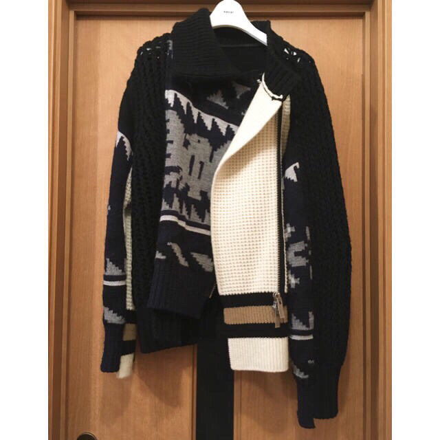 sacai(サカイ)の今季 sacai ニット ライダーズ型 レディースのトップス(ニット/セーター)の商品写真