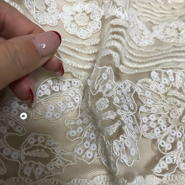 TADASHI SHOJI(タダシショウジ)のTADASHI SHOJI レースワンピースサイズ6 USED ドレス レディースのフォーマル/ドレス(ミディアムドレス)の商品写真