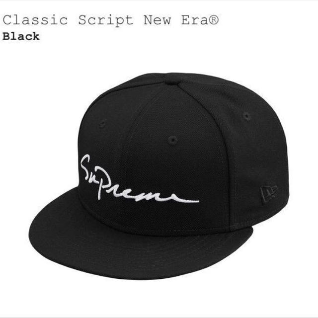 Supreme(シュプリーム)のsupreme Classic Script New Era black メンズの帽子(キャップ)の商品写真