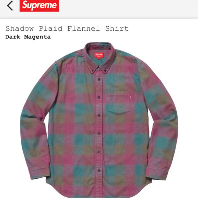 SUPREME 18AW SHADOW PLAID FLANNEL SHIRT