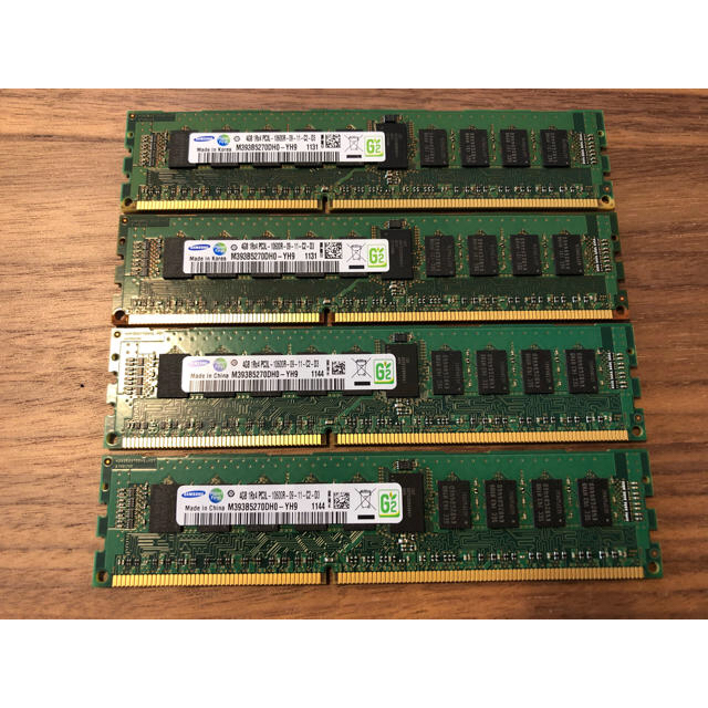 SAMSUNG純正サーバー用メモリ 4GBx4 DDR3 PC3L-10600R PCパーツ
