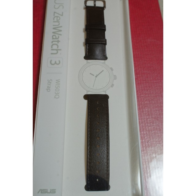 ASUS(エイスース)のレザー　wearOS ASUS Zenwatch3 　ストラップ　ベルト メンズの時計(レザーベルト)の商品写真