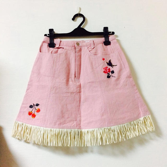 MILK(ミルク)のMILK pink denimskirt レディースのスカート(ひざ丈スカート)の商品写真