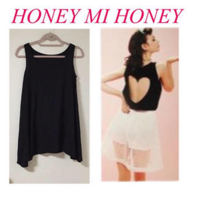 honey mi honey♡バックハートトップス♡