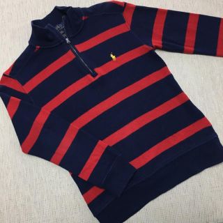 ラルフローレン(Ralph Lauren)の(140㎝)■ラルフローレン/RALPHLAUREN■紺×赤ボーダートップス(ニット)