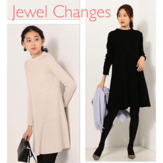 ジュエルチェンジズ(Jewel Changes)の新品ジュエルチェンジズアゼ Aラインニットワンピース(ミニワンピース)