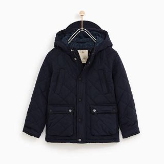 ザラキッズ(ZARA KIDS)の:::ZARA boys:::フード付キルトジャケット110cm(ジャケット/上着)