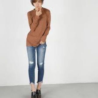 マウジー(moussy)のマウジー  カットオフデニム  size24  M06(スキニーパンツ)