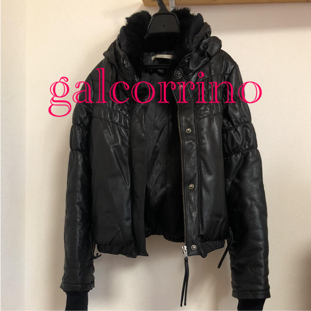 galcorrino ラビットファー付ラムレザージャケット ブルゾン 種類豊富