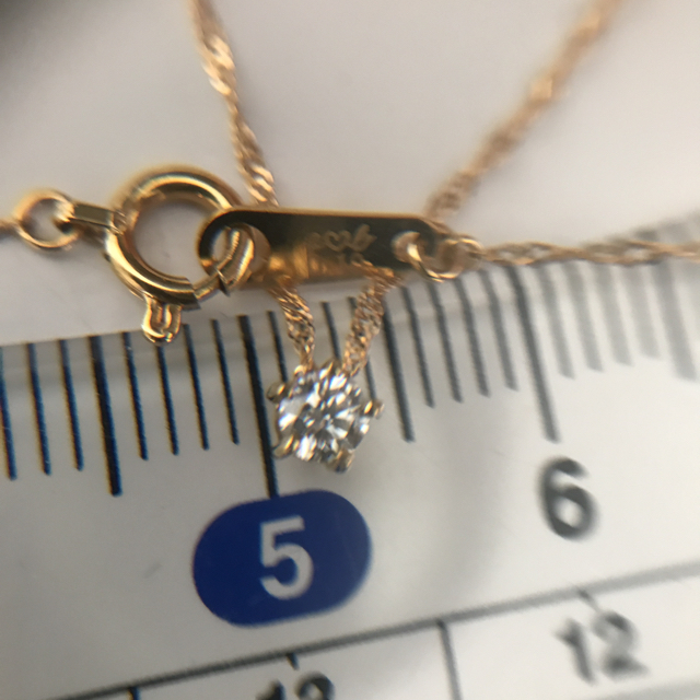 AHKAH(アーカー)のK18YG 一粒ダイヤモンドネックレス レディースのアクセサリー(ネックレス)の商品写真
