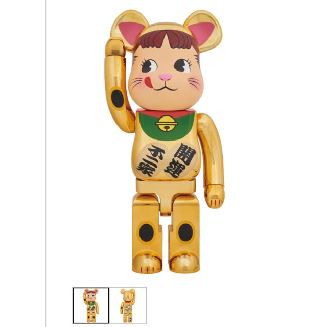 BE@RBRICK 招き猫 ペコちゃん 金メッキ 1000％ 新品未使用  エンタメ/ホビーのフィギュア(その他)の商品写真