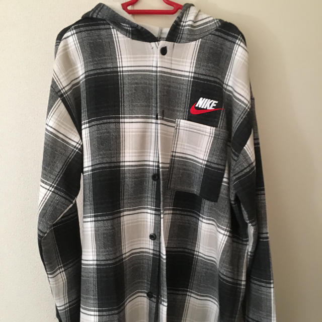 トップスsupreme NIKE plaid hooded sweatshirt