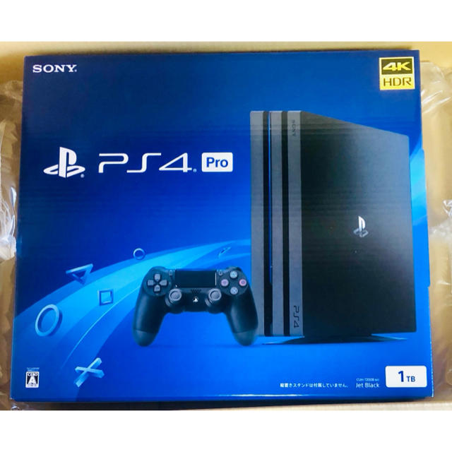 PlayStation4(プレイステーション4)の☆新品☆ PS4 Pro ジェット・ブラック 1TB　CUH-7200BB01 エンタメ/ホビーのゲームソフト/ゲーム機本体(家庭用ゲーム機本体)の商品写真