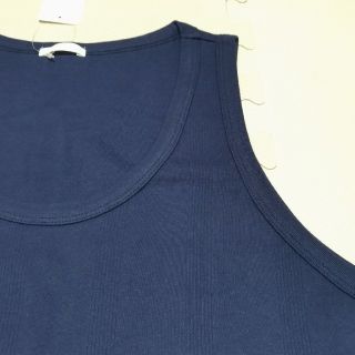 ジーユー(GU)のGU タンクトップ ネイビー NAVY 紺 ノースリーブ メンズ XL(タンクトップ)