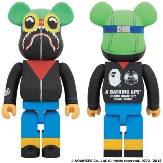 アベイシングエイプ(A BATHING APE)のBE@RBRICK FLYBOY SHARK 1000% BAPE HEBRU(その他)