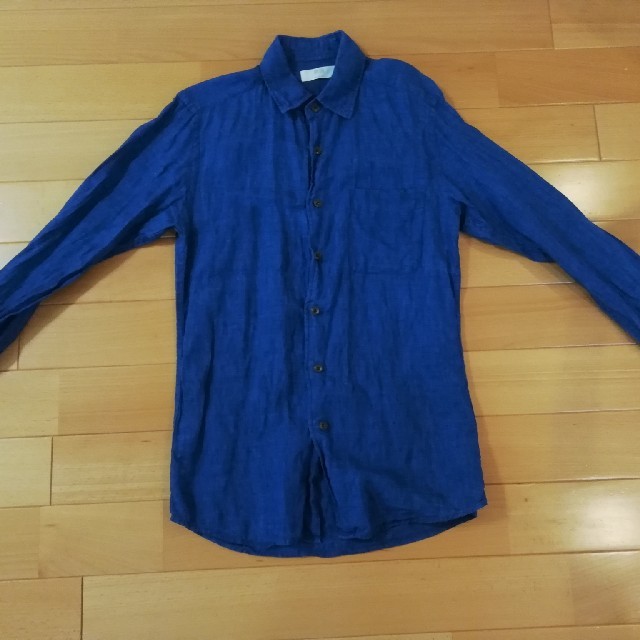 UNIQLO(ユニクロ)のお買い得大特価セール❗UNIQLO　長袖シャツ青　美品
 メンズのトップス(Tシャツ/カットソー(七分/長袖))の商品写真