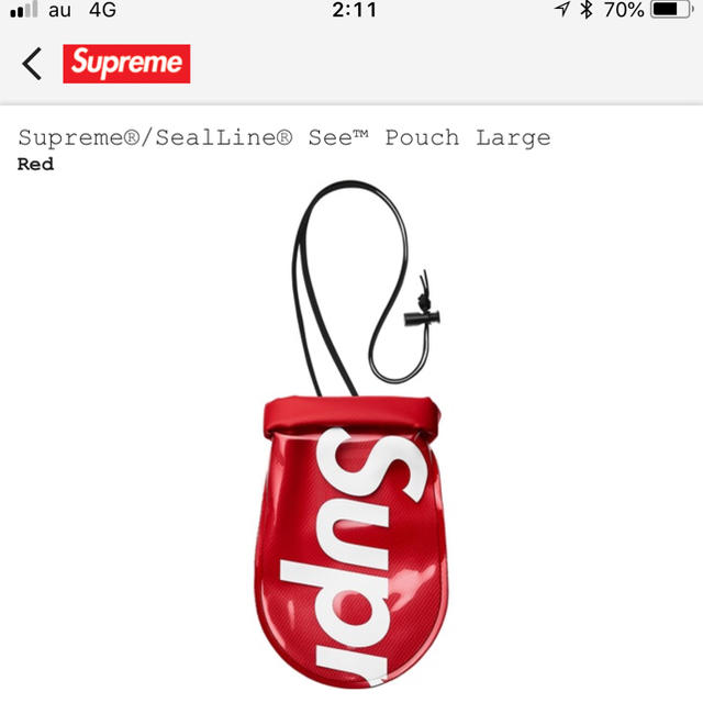 Supreme(シュプリーム)のSupreme SealLine See Pouch Large メンズのファッション小物(その他)の商品写真