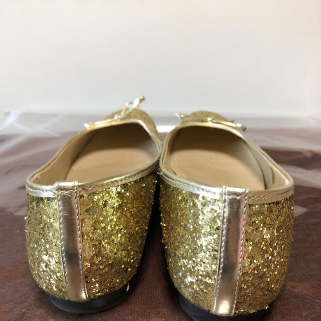 ゴールドグリッターバレエシューズ LL レディースの靴/シューズ(バレエシューズ)の商品写真