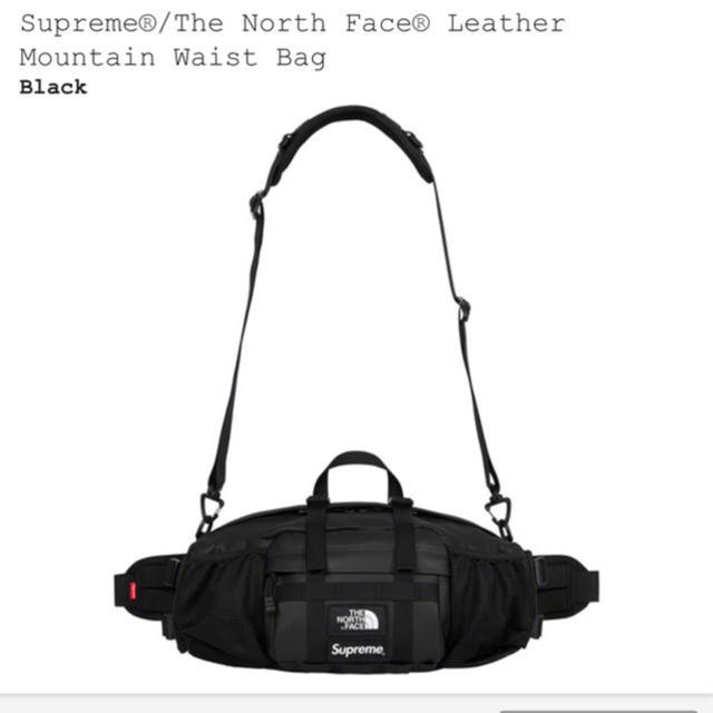 カラーブラックLeather Mountain Waist Bag  supreme