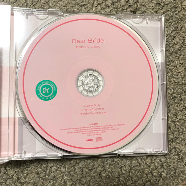 西野カナ Dear Bride 中古品 エンタメ/ホビーのCD(ポップス/ロック(邦楽))の商品写真