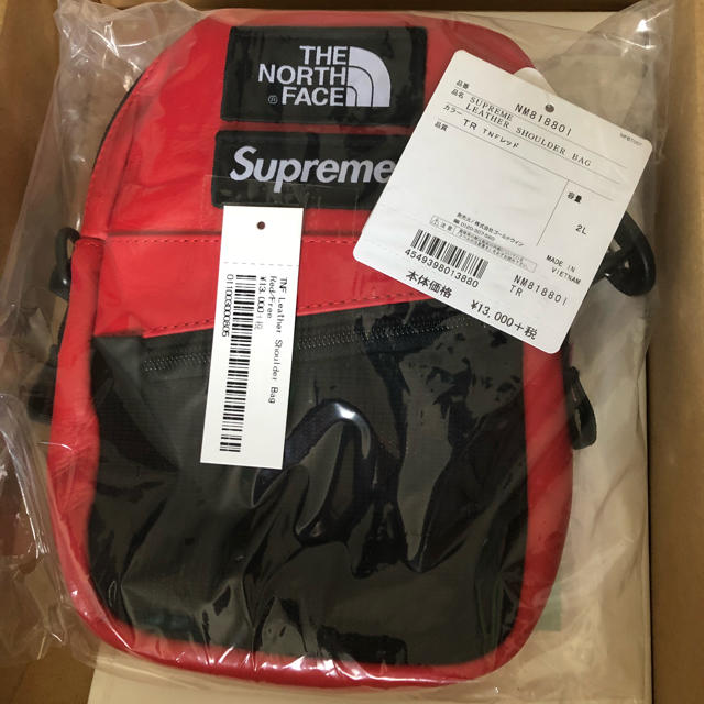 Supreme - supreme the north face レザー ショルダーバッグ レッドの+