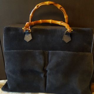 グッチ(Gucci)のグッチGUCCIバンブートート　ネイビー(トートバッグ)