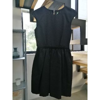 ザラ(ZARA)のZARA  BASICドレス ワンピース ミニブラック(ミニワンピース)