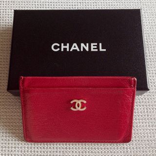 シャネル(CHANEL)のCHANEL♡赤カードケース♡(名刺入れ/定期入れ)