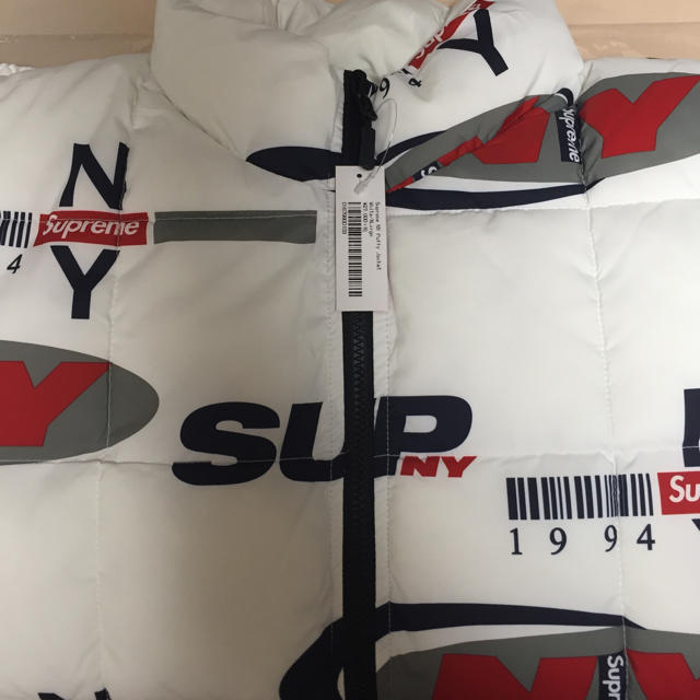 Supreme NY Reversible Puffy Jacket White