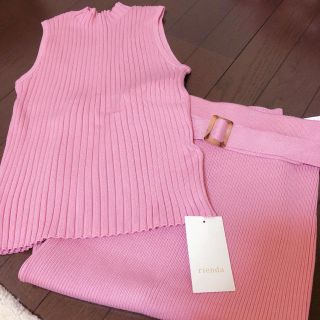 リエンダ(rienda)のrienda ワイドRIBボトルNC knit TOP SK(ひざ丈ワンピース)