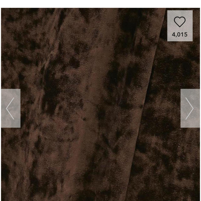 GU(ジーユー)の新品！GU クラッシュベロアフレアミディスカート ダークブラウン レディースのスカート(ロングスカート)の商品写真