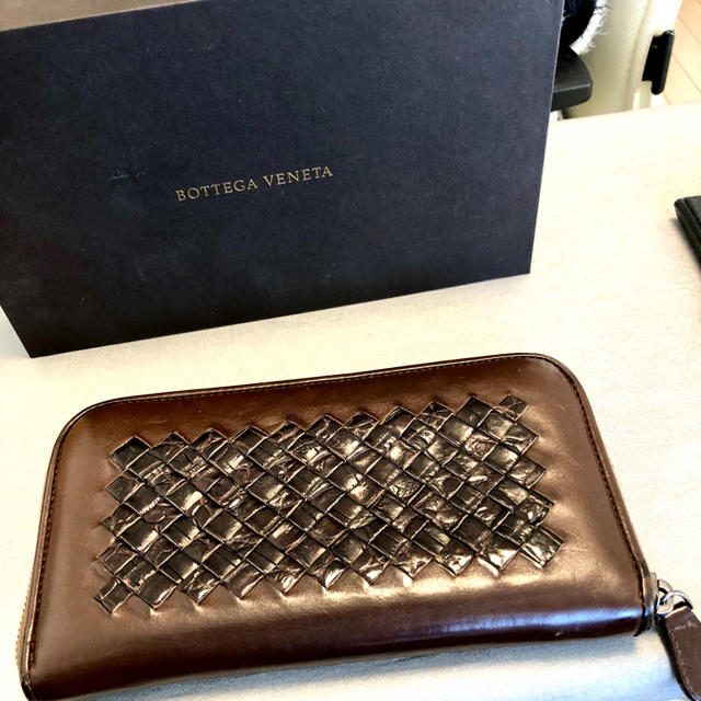 【高級 希少】BOTTEGA VENETA/長財布/クロコダイル/ラウンドジップ