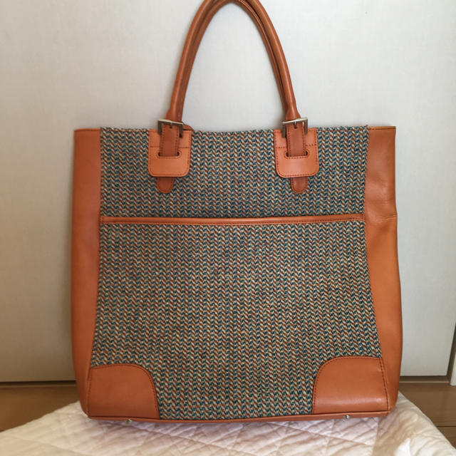 濱野皮革工藝/HAMANO(ハマノヒカクコウゲイ)の濱野 ツィードバッグ HAMANO レディースのバッグ(トートバッグ)の商品写真