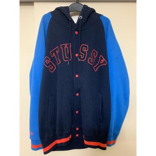 ステューシー(STUSSY)のstussy 紺 青 パーカー(パーカー)