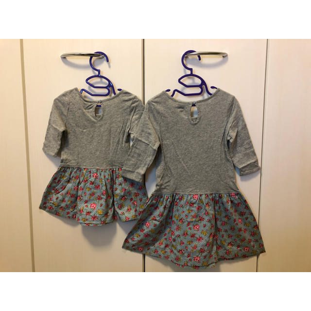 babyGAP(ベビーギャップ)のbabyGAP  七分袖ワンピース キッズ/ベビー/マタニティのキッズ服女の子用(90cm~)(ワンピース)の商品写真