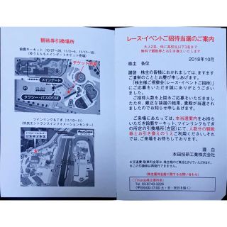 ホンダ(ホンダ)のホンダ レース イベントご招待(モータースポーツ)