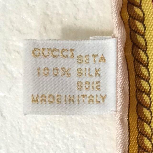 Gucci(グッチ)のkuma様専用　☆新品☆グッチ　大判シルクスカーフ　椅子　ピンク＆グリーン レディースのファッション小物(バンダナ/スカーフ)の商品写真