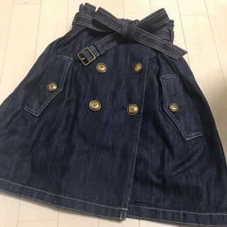 バーバリーブルーレーベル(BURBERRY BLUE LABEL)の●トラントゥアンリン様●美品❇︎デニムトレンチスカート❇︎(ミニスカート)